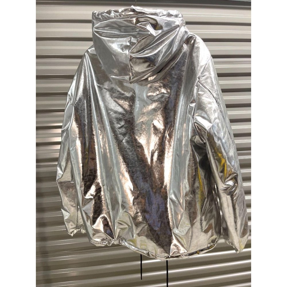 NEW Alexander McQueen McQ Metallic Hooded Jacket - Picture 5 of 10
